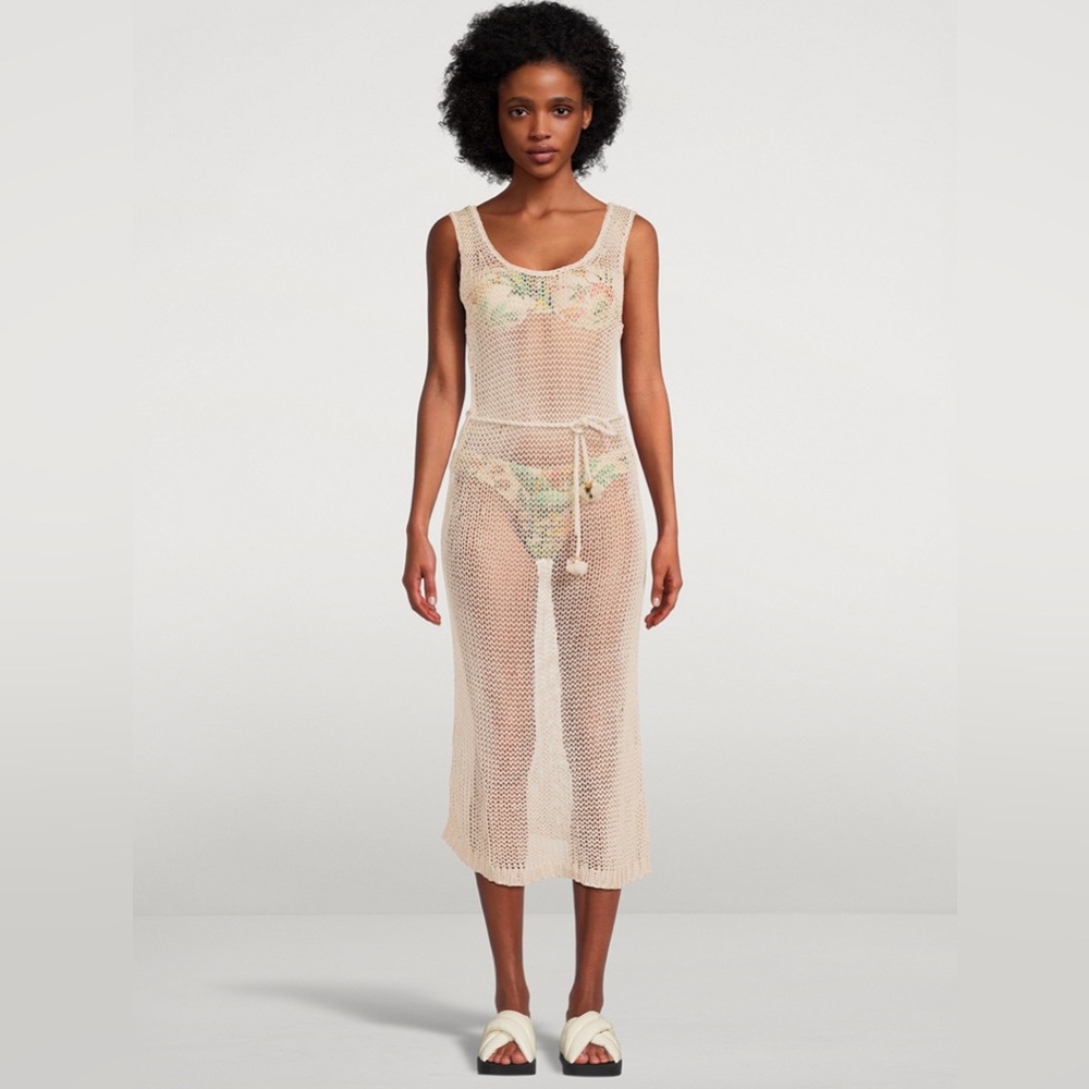 Zimmermann Cream Crochet Midi Dress